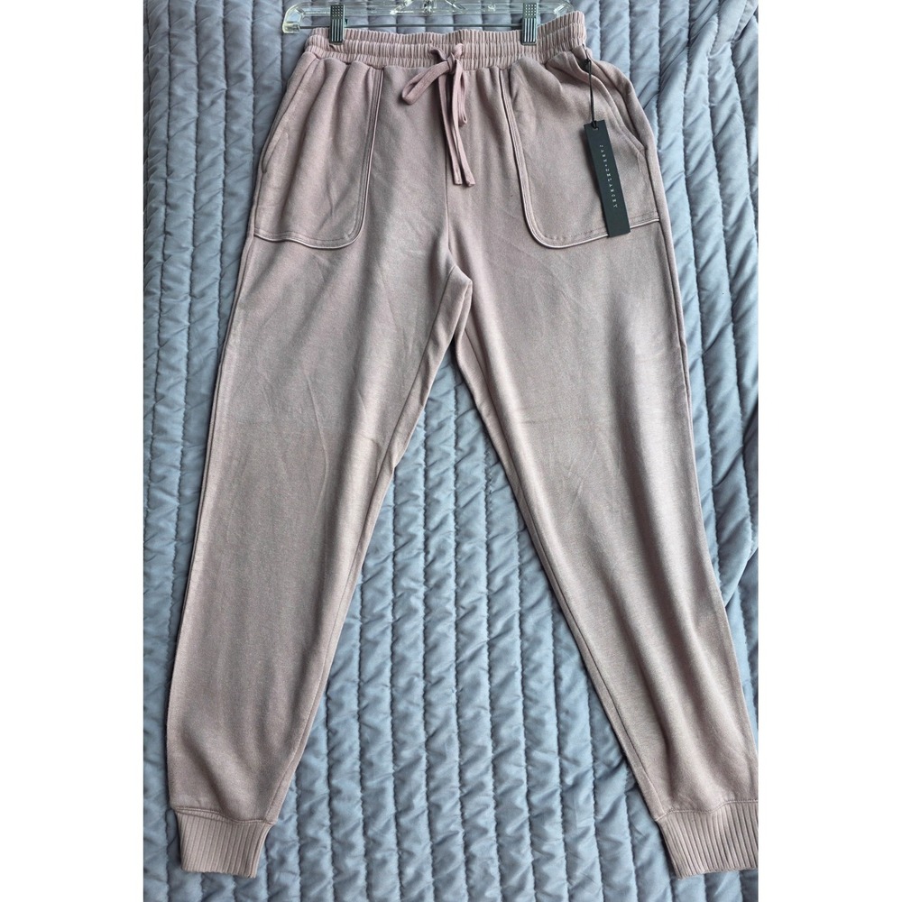 877 Jane + Delancey Women Mauve Pink Jogger Sweatpants Drawstring Pockets Sm NWT